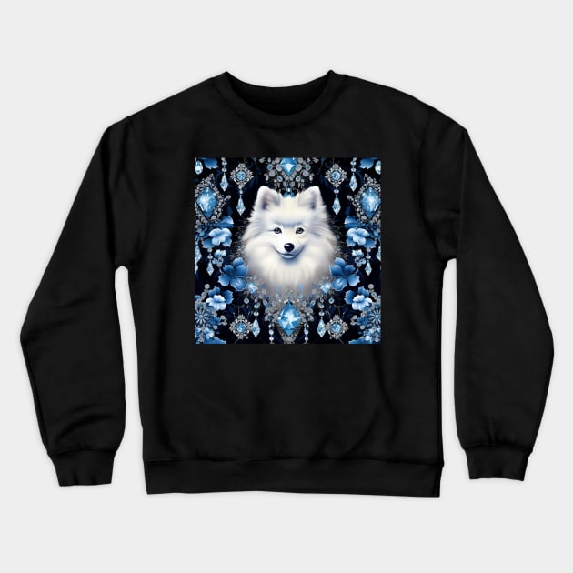 Japanese Spitz Crewneck Sweatshirt by Enchanted Reverie